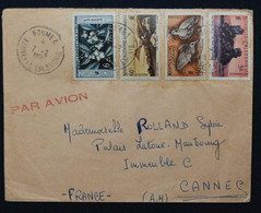 Lot 2 Enveloppes NOUVELLE-CALEDONIE Année 1958 Pour La France - Timbres N° 261-263-272-286 Et 27 -274 - Lettres & Documents
