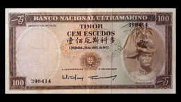 # # # Banknote Timor 100 Escudos 1963 # # # - Timor