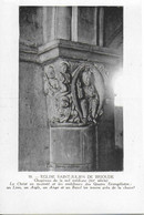 Brioude - Eglise St Julien : Chapiteau De La Nef Médiane : Le Christ En Majesté Et Les Emblèmes Des Quatre Evangélistes - Brioude