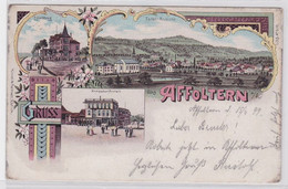80262 Ak Lithographie Gruß Aus Affoltern Lilienberg, Kneippkuranstalt 1899 - Affoltern