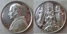 Médaille Papale En Etain Leo XIII - Leon XIII 1887 - Monarquía/ Nobleza