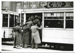 BRUXELLES (1000) - Transports : Tram Pris D'assaut Au Boulevard Du Jardin Botanique, Devant La Brasserie Henri IV (1936) - Nahverkehr, Oberirdisch