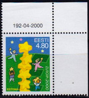 Estland / Estonia / Estonie Europa Cept 2000 Stamp Mi 371 Children Games MNH + CORNER -2 - 2000
