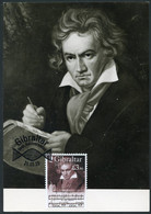 GIBRALTAR (2020). Carte Maximum Card - Birth Anniversaires Ludwig Van Beethoven, Music, Composer, Musique, Score Pianist - Gibraltar