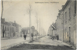 FOULLETOURTE (Sarthe) - Rue Principale - Animée - Bel état - Circulée - Cérans - La Flèche - Méseray - Yvré-Le-Polin - La Suze Sur Sarthe