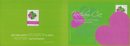 Poland 2009 Souvenir Mini Booklet / Valentines Day, Celebration, Love, Four-leaf Clover, Happiness / FDC + Stamp MNH**FV - Libretti