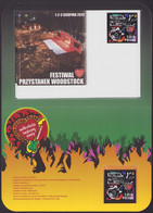 POLAND 2013 Souvenir Mini Booklet / Woodstock Festival, Music, Art, Event, Stage, Guitar / FDC + Stamp  MNH **FV - Postzegelboekjes