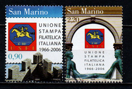 SAN MARINO - 2006 - 40° ANNIVERSARIO DELL'UNIONE STAMPA FILATELICA ITALIANA (USFI) - USATI - Gebraucht