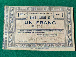 Belgio 1 Francs 1914 - 1-2 Franchi