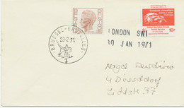 GB 1971 Strike Post FDC Robert Norfolk's Private Postal Service To DÜSSELDORF - 1971-1980 Em. Décimales