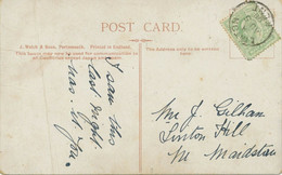 GB VILLAGE POSTMARKS "LINTON / KENT" (MAIDSTONE, Kent) Thimble 21mm 1906 On Pc - Lettres & Documents