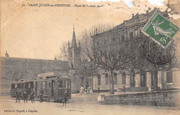 Saint Julien En Genevois             74      Place De L'Hôtel De Ville. Tramway    -  Carte Abimée -         (voir Scan) - Saint-Julien-en-Genevois