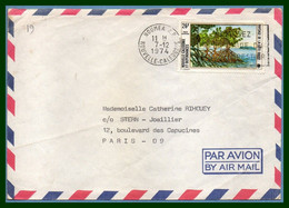 Nouvelle Calédonie N° PA 149 Seul / Lettre Nouméa 1974  > France Palétuviers - Covers & Documents