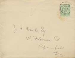 GB 1906 EVII ½d Yellowgreen On Over W. CDS Double Ring „LONDON.E / 26“ To USA - Storia Postale