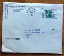 HONG KONG - SALESIANS OF DON BOSCO - DIE BUSTE PRINTED MATTER  TO GENOVA ITALY  - 1963 - Storia Postale