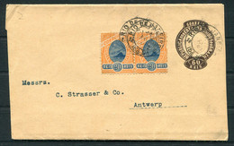 Brazil Uprated Stationery Wrapper Rio De Janeiro - Antwerp Belgium - Lettres & Documents