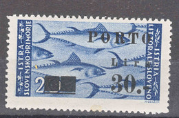 Istria Litorale Yugoslavia Occupation, Porto 1946 Sassone#19 Overprint II, Mint Hinged - Jugoslawische Bes.: Istrien