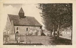 / CPA FRANCE 78 "Flins Neuve Eglise, Place De L'église" - Flins Sur Seine