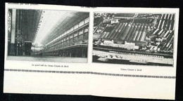 ► Usine CITROEN JAVEL Vu Du Ciel - Verso PLAN Coupe  203 PEUGEOT - Coupure De Presse Originale Début XXe (Encadré Photo) - Other Plans