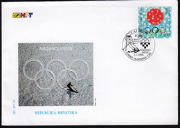 Croatia Zagreb 1998 / Olympic Games Nagano / Alpine Skiing / FDC - Hiver 1998: Nagano