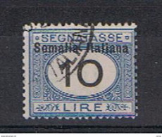 SOMALIA:  1926  TASSE  -  £. 10  AZZURRO  E  NERO  US. -  SASS. 51 - Somalia