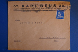 M7 FINLANDE BELLE LETTRE 1952  HELSINSKI POUR ST FELIX FRANCE + AFFRANCH. INTERESSANT - Lettres & Documents