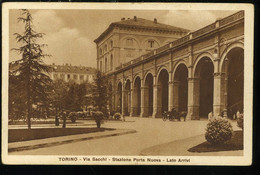 Torino Via Sacchi Stazione Porta Nuova Lato Arrivi  La Sovrana - Transportmiddelen