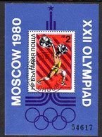 BULGARIA 1980 Olympic Games, Moscow V Blockused..  Michel Block 101 - Used Stamps