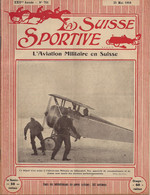 Aviation - La Suisse Sportive - L'aviation Militaire En Suisse - 1918 - Magazines Inflight