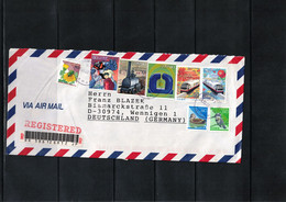 Japan 2004 Interesting Airmail Registered Letter - Lettres & Documents