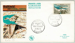 Frankreich / France 1959, FDC Barrage De Foum-el-Gherza Biskra, Staumauer / Dam - Water