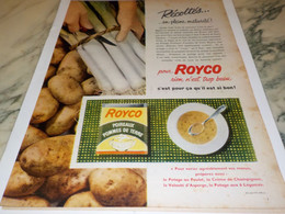 ANCIENNE PUBLICITE RECOLTES EN PLEIN MATURITE POUR ROYCO 1957 - Posters