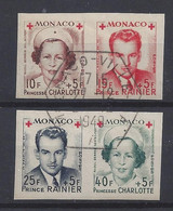 MONACO - N° 334B à 337B - PRINCESSE CHARLOTTE Et PRINCE RAINIER  - OBLITERES - Autres & Non Classés