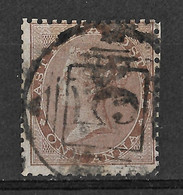 India Crown Colony 1865 Madras/Chennai "5" Duplex Cancel/ Encircled Square Portion. 1Anna, Mi 19/Sc 22. - 1858-79 Kolonie Van De Kroon