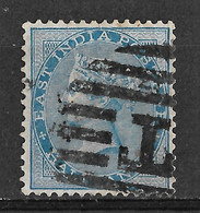 India Crown Colony 1865 "T" Traveling Post Office Circle Postmark, HQ Ilahabad City. 1/2Anna, Mi 17/Sc 20. - 1858-79 Kolonie Van De Kroon