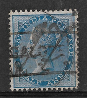 India Crown Colony 1865 Early Calcutta Straight Line Postmark, Kolkata. 1/2Anna, Mi 17/Sc 20. - 1858-79 Kolonie Van De Kroon