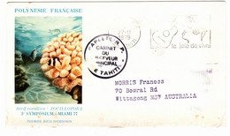 French Polynesia 1979 Air Mail From Papeete To Mittagong,Pictorial Postmark  La Joie De Vivre - Oblitérés