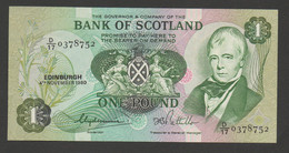 ECOSSE ONE POUND - 4th November 1980 Sir Walter SCOTT & Voilier -  D/170378752  / Qualité  SUP  II  VZGL EF  XF - 1 Pound