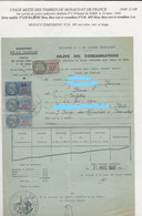 TIMBRES FISCAUX DE FRANCE  USAGE MIXTE FRANCE/MONACO  1949 RARE Forte Cote - Steuermarken