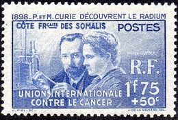 Pierre Et Marie Curie Détail De La Série ** Cote Des Somalis N° 147 - Recherche Sur Le Cancer - 1938 Pierre Et Marie Curie