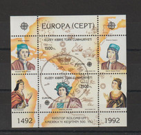 Europa 1992 Turquie Chypre BF 10 Oblit. Used - 1992