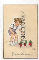 Bonne Année. Petite Fille, Trois Coccinelles Et TrèflesSignée T.v.B.  Tilly Von Baumargen. 1941. Coloprint Spécial 7380 - Baumgarten, Tilly Von