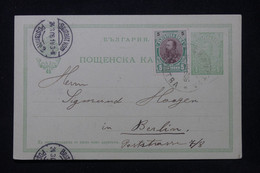 BULGARIE - Entier Postal + Complément De Silistra Pour Berlin En 1906 - L 92503 - Sonstige & Ohne Zuordnung