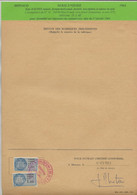 FISCAUX DE MONACO SERIE UNIFIEE  De 1960 N°34 1 NF BLEU  2 Exemplaires 17 Février 1964 - Steuermarken