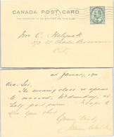 CANADA - CP ENTIER POSTAL ONE CENT 4.1.1910  /   2 - Andere & Zonder Classificatie