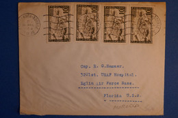 M18 MAROC BELLE LETTRE 1954CASABLANCA POIUR FLORIDE USA+ AFFRANCHISSEMENT PLAISANT - Lettres & Documents