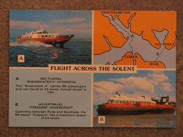 HOVERTRAVEL FLIGHT ACROSS THE SOLENT CARD 2 - Hovercrafts