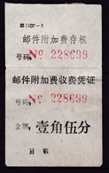 CHINA CHINE  JIANGXI  ADDED CHARGE LABEL (ACL) 0.15 YUAN - Other & Unclassified