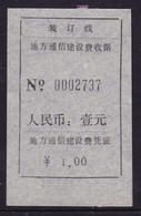 CHINA CHINE GUIZHOU SONGTAO 554100 ADDED CHARGE LABEL (ACL) 1.00 YUAN - Other & Unclassified