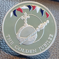 Falkland Islands 50 Pence 2002 "THE GOLDEN JUBILEE"  - Silver - - Falkland Islands